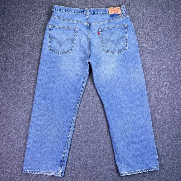 VTG Levis 569 Jeans Men 36x30 Blue Denim Casual Baggy Loose Straight Relaxed Y2K - Picture 2 of 16